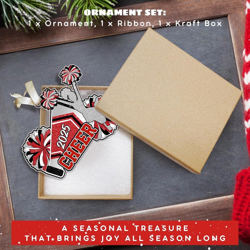 SUCHAGIFT Cheerleader Ornament - Cheerleader Gifts - Senior Night Cheerleaders Gifts - Cheerleading Ornaments for Girls Teens, Cheerleaders Captain Team - Acrylic Christmas Ornament 2025 - Image 3